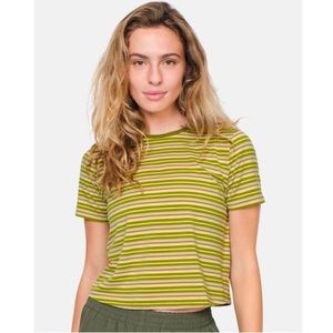 OV short sleeve tee in Bonsai Stripe - size small